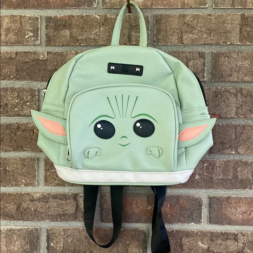 Baby Yoda Green and Pink Kids Backpack